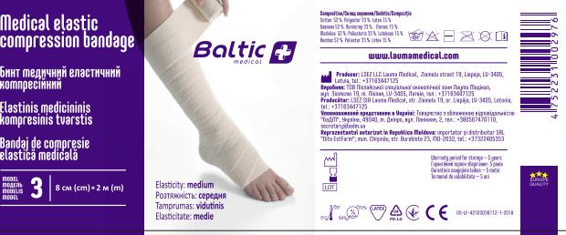 Бинт мед.еласт.компр.8смх2м модель 3 Baltic Medical